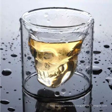 Haonai Man blown 2.5oz (75ml) Crystal Skull Shot glasses.